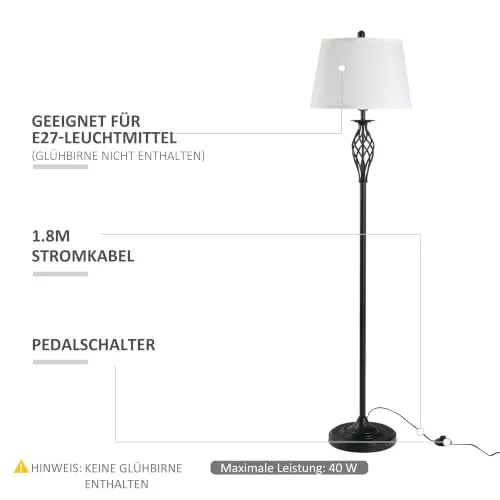 HOMCOM 3er-Lampenset 6