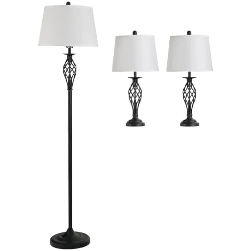 HOMCOM 3er-Lampenset