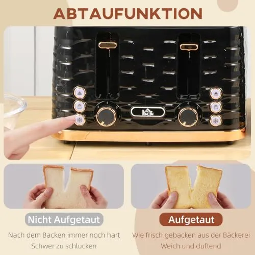 HOMCOM 4-Scheiben-Toaster 4