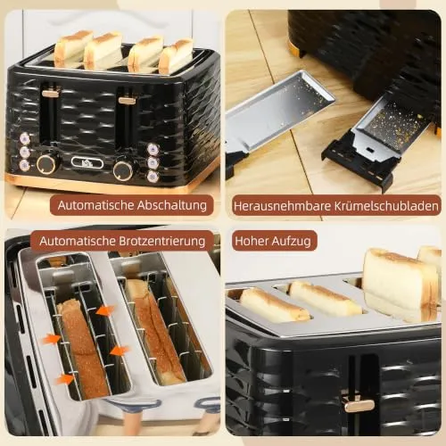HOMCOM 4-Scheiben-Toaster 6