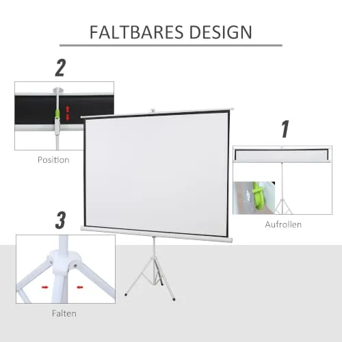HOMCOM Beamer Leinwand 100 Zoll 4