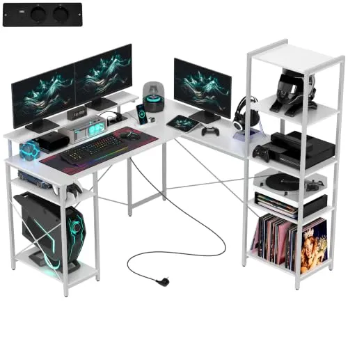 HOMCOM Gaming Tisch L Form 2
