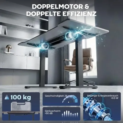 HOMCOM Höhenverstellbarer Schreibtisch UC 3