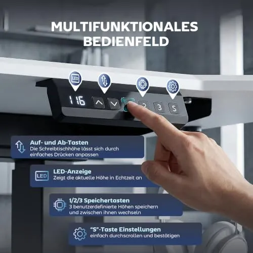 HOMCOM Höhenverstellbarer Schreibtisch UC 5
