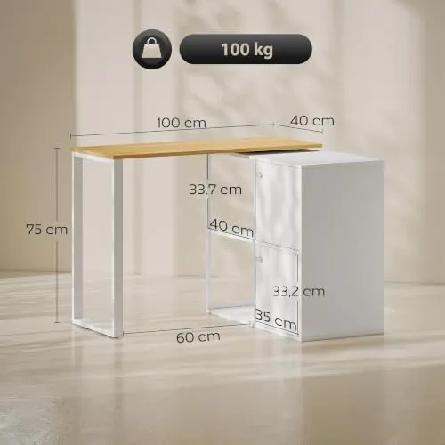 HOMCOM L-förmig 360° drehbar 3