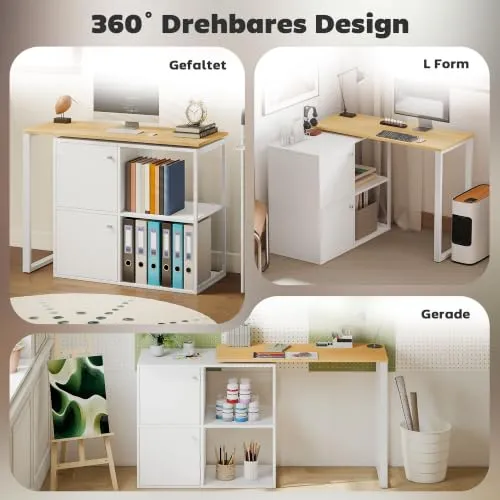 HOMCOM L-förmig 360° drehbar 4