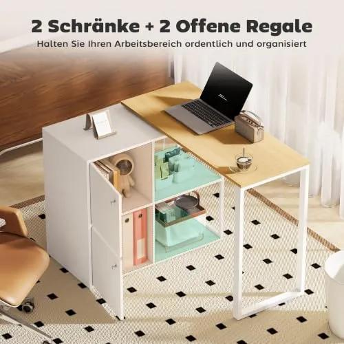 HOMCOM L-förmig 360° drehbar 5