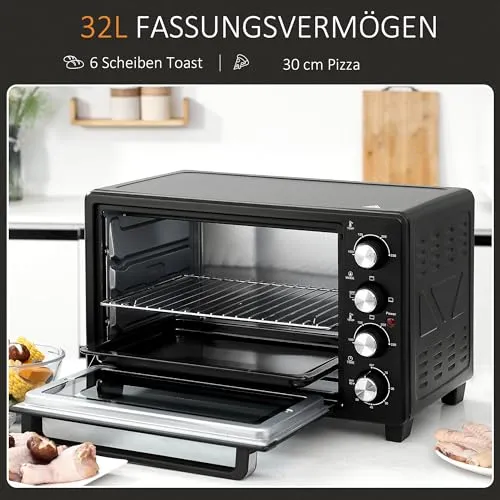 HOMCOM Mini Backofen 4