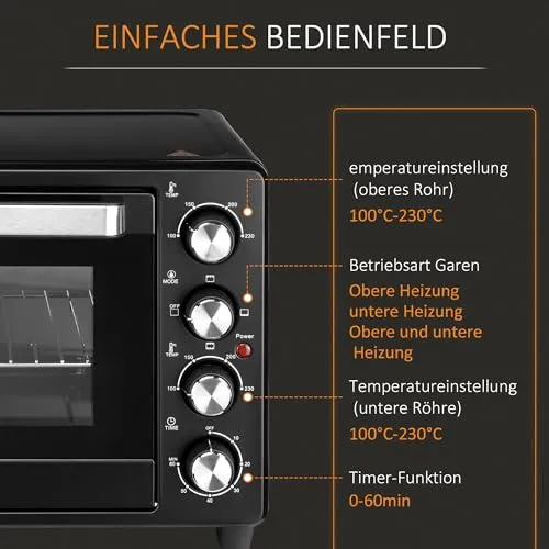 HOMCOM Mini Backofen 7