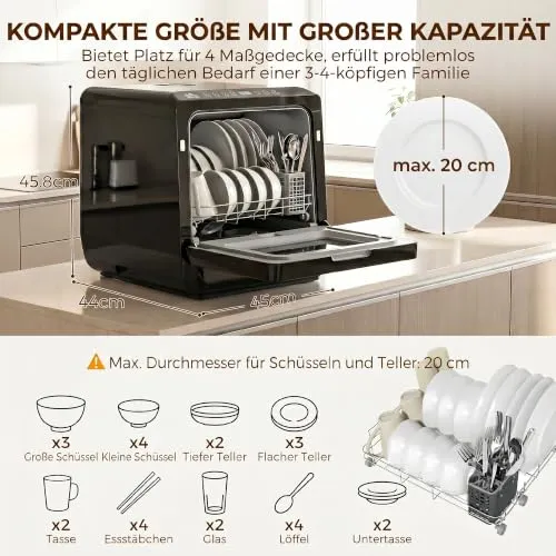 HOMCOM Mini Geschirrspüler 3