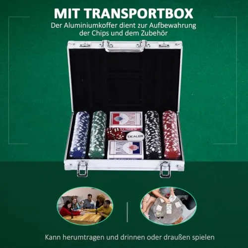 HOMCOM Pokerkoffer 2