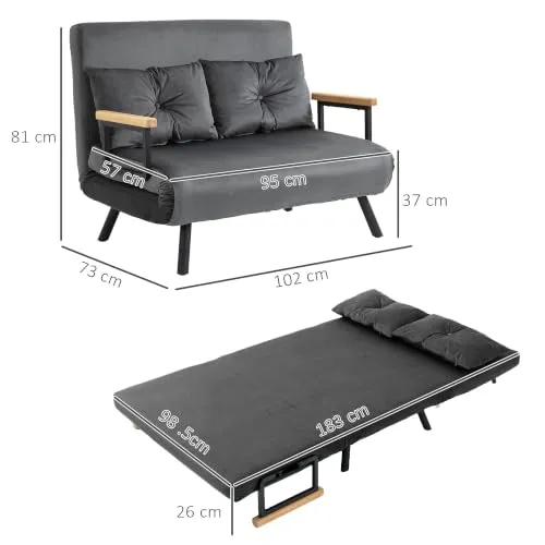 HOMCOM Schlafsofa 4 in 1 3