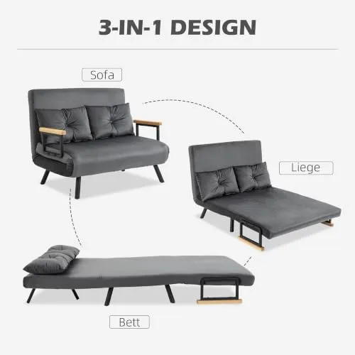 HOMCOM Schlafsofa 4 in 1 4