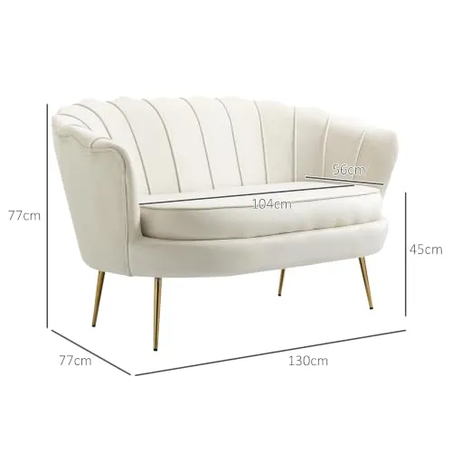 HOMCOM Sofa 2 Sitzer 2