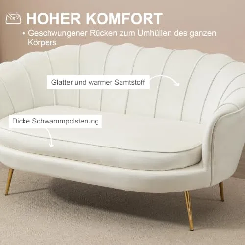 HOMCOM Sofa 2 Sitzer 4