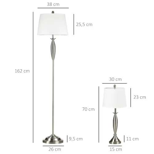 HOMCOM Stehlampen-Set 7