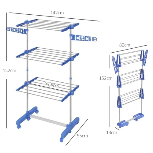 HOMCOM Wäscheständer Turm