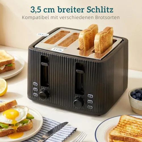 HOMCOM Wasserkocher Toaster Eierkocher Set 6