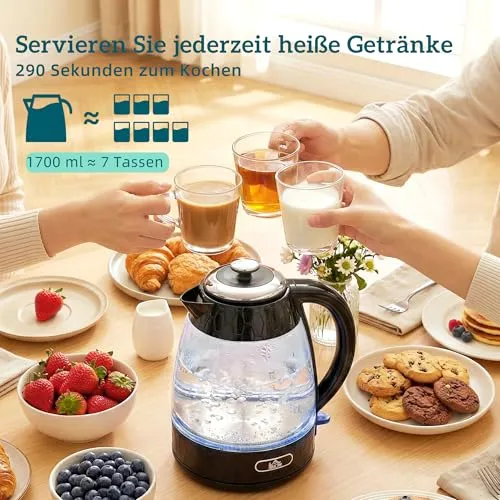 HOMCOM Wasserkocher Toaster Set 3