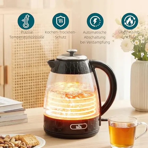 HOMCOM Wasserkocher Toaster Set 4