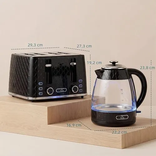 HOMCOM Wasserkocher Toaster Set 7