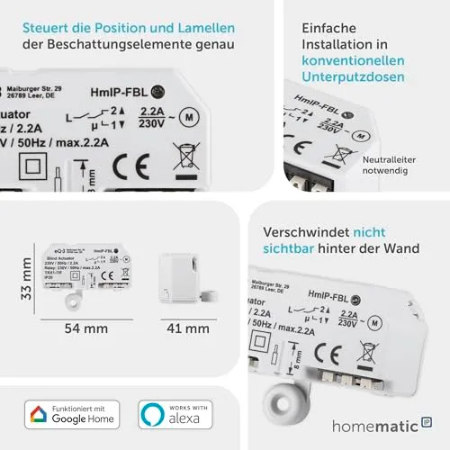 Homematic IP Jalousieaktor UC 2