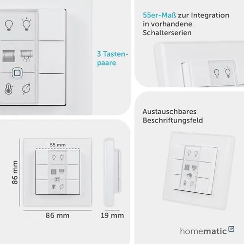 Homematic IP Wandtaster 6-fach 2