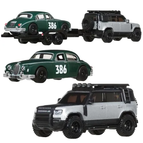 Hot Wheels Jaguar MK1 & Land Rover Defender 3