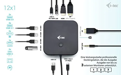 i-tec USB-C HDMI Dual DP Docking Station UC 2