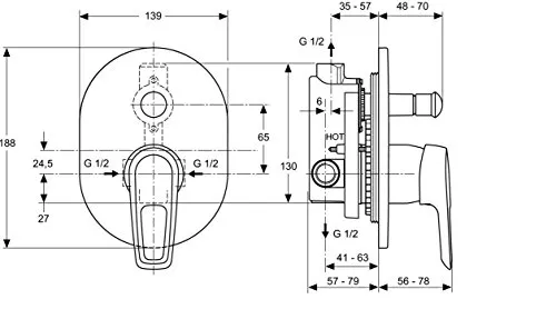Ideal Standard Ceramix Blue A5662AA 3