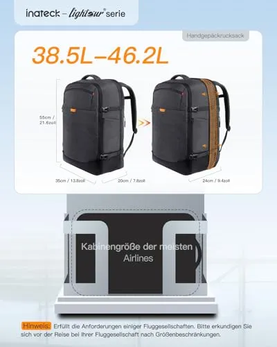 Inateck 38.5-46.2 L Rucksack 2