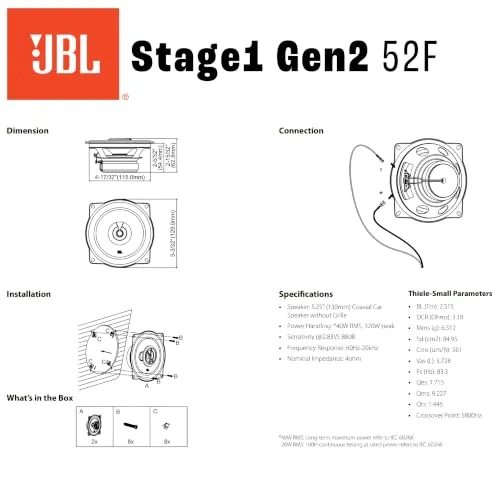 JBL Stage1 Gen2 52F 7