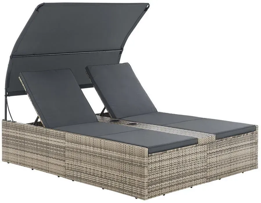 Juskys Polyrattan Doppelliege