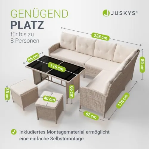 Juskys Polyrattan Lounge Manacor 3
