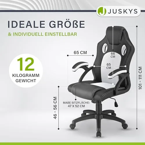 Juskys Racing Schreibtischstuhl Montreal 3