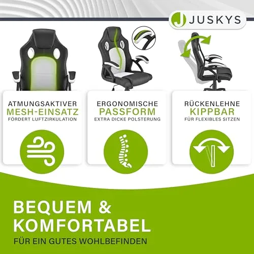 Juskys Racing Schreibtischstuhl Montreal 6