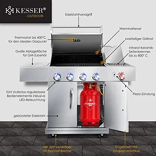 KESSER Gasgrill 4B + 1K 3