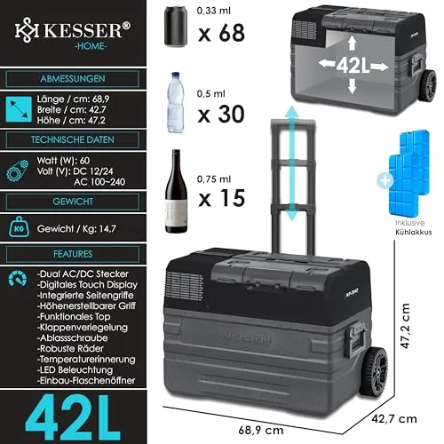 KESSER Kompressor Kühlbox UC 4