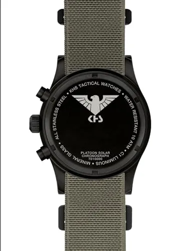KHS Platoon Black Steel Solar Chronograph 5