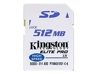 Kingston SD/512 MB Elite Pro