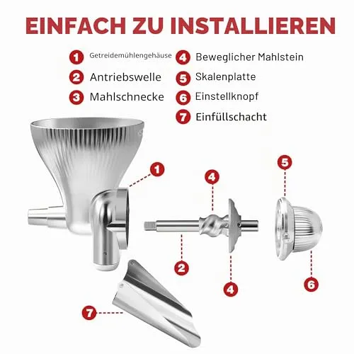 KITOART Getreidemühlen-Aufsatz UC 3