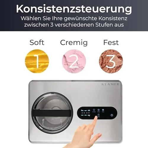 KLAMER Eismaschine & Joghurtbereiter UC 2