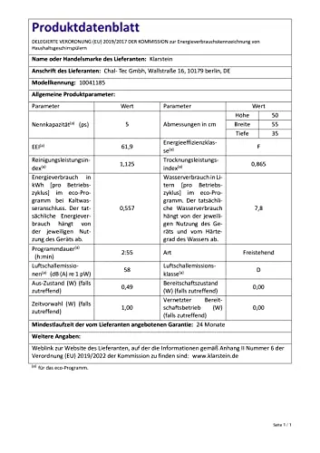 Klarstein Mini-Geschirrspüler 6