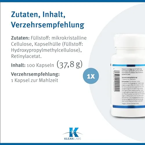 Klean Labs Vitamin A 6