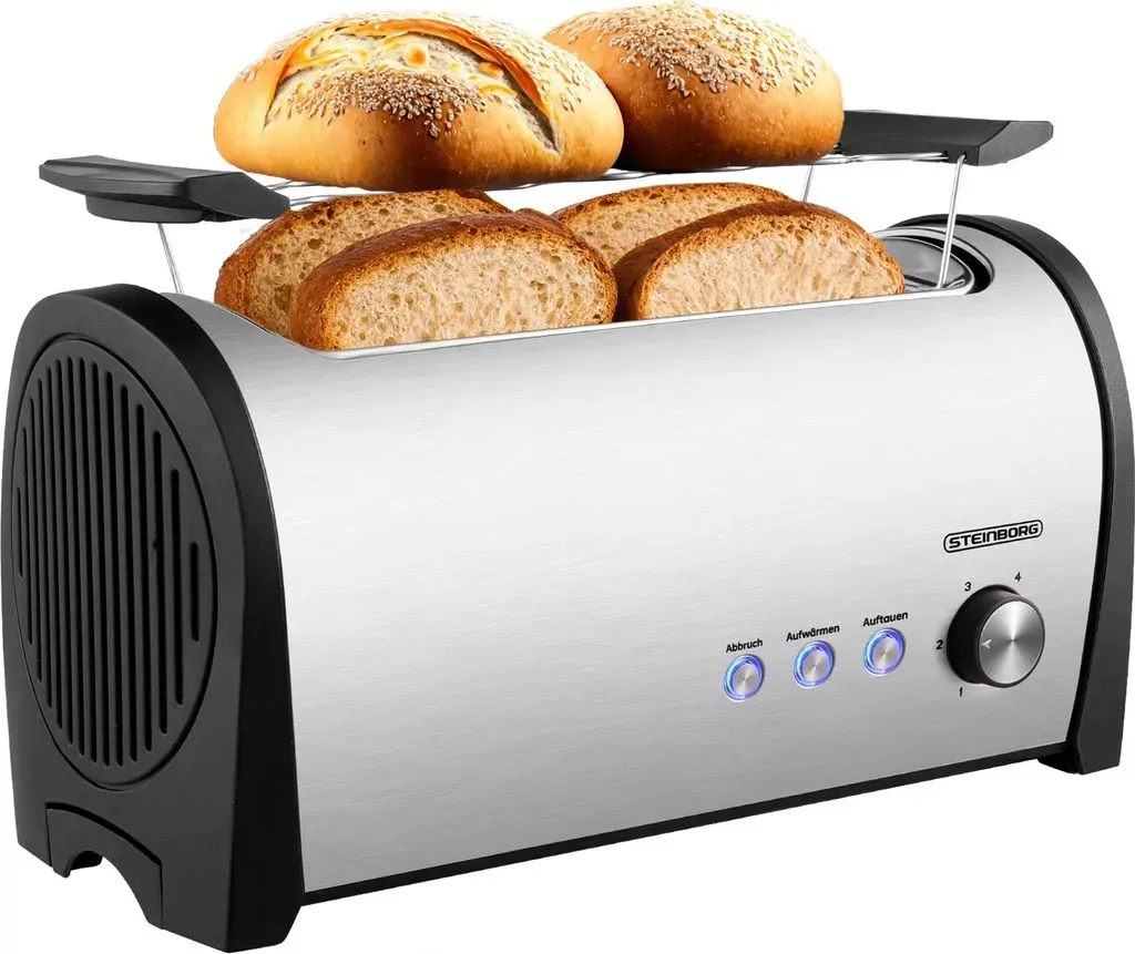 Langschlitz-Toaster Schwarz