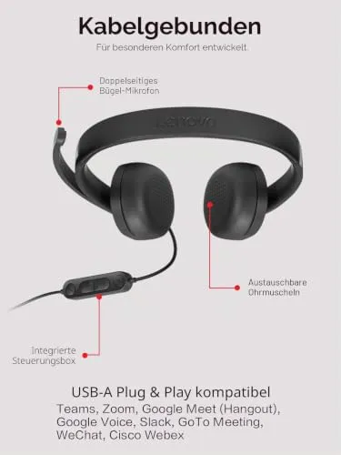 Lenovo Wired Stereo Headset G2 6