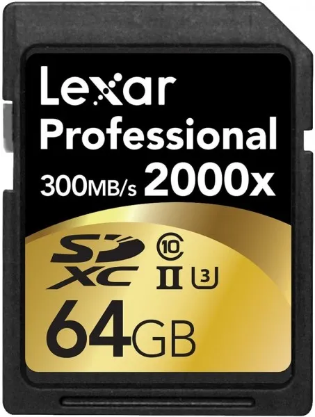 Lexar Professional SDXC SDHC 300MB/s 2000x Class 20 UHS-II