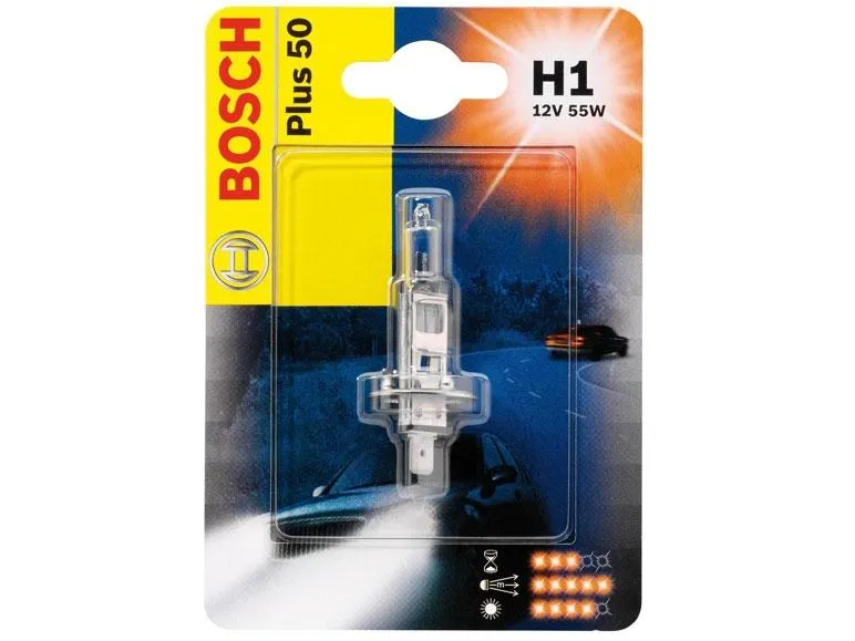 BOSCH Autolampe H1 Plus 50%