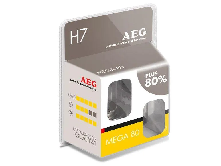 AEG Glühlampe Mega 80 H7, 55 W, 2er Set