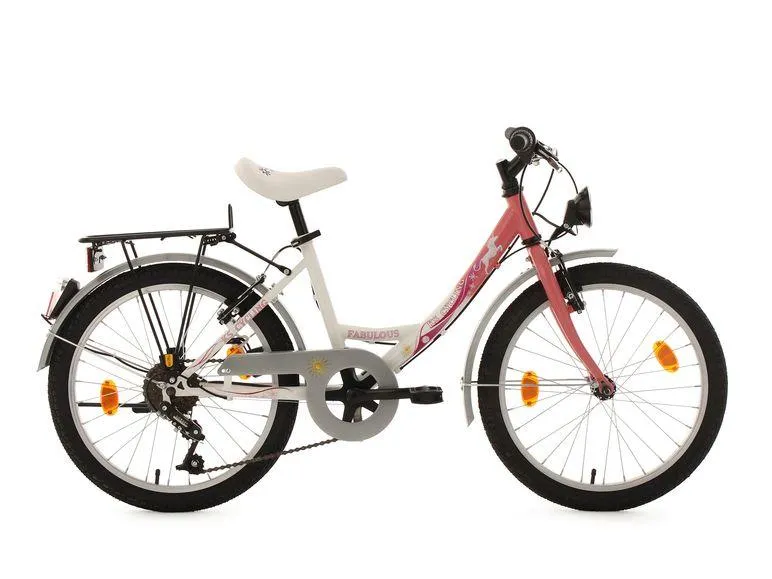 KS Cycling Kinderfahrrad Mädchenfahrrad 20 Zoll Fabulous weiß-rosa